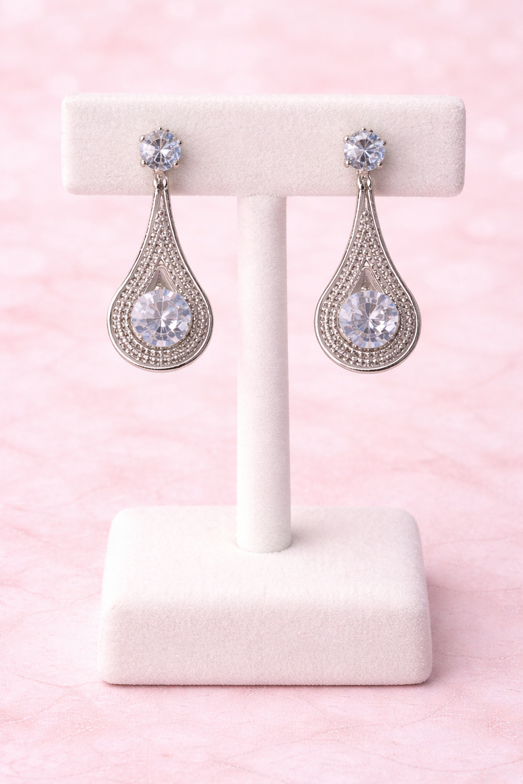 Elegant Teardrop Crystal Drop Earrings for Women