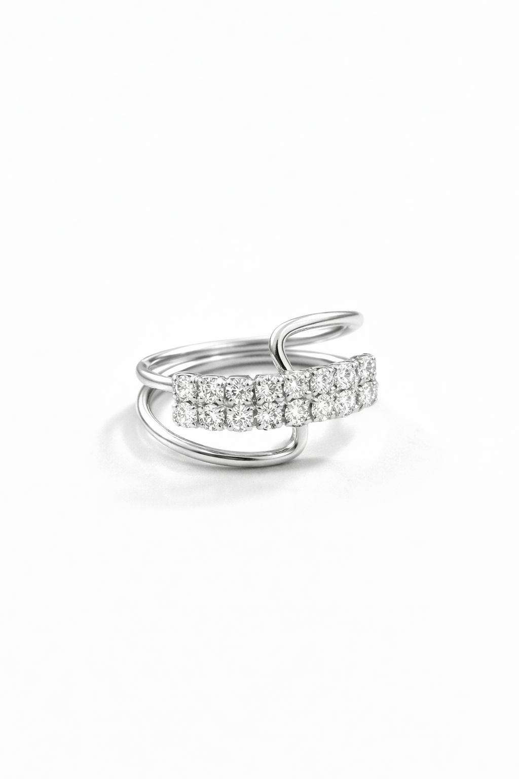 Silver Crystal Designer Ring