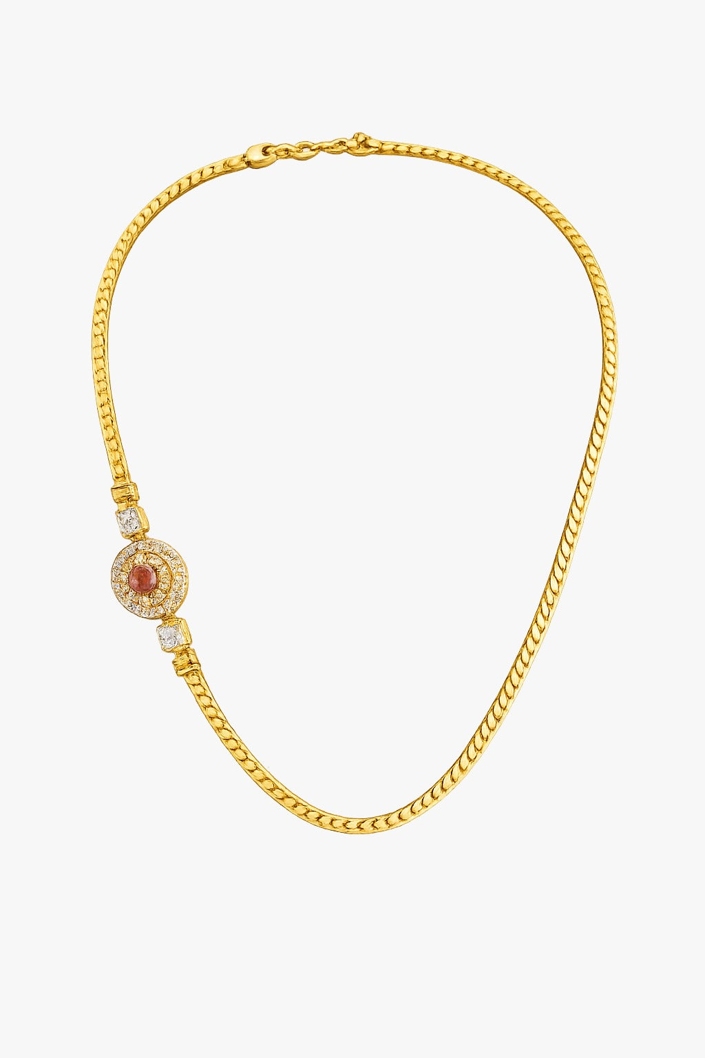 Royal Ruby Charm Gold-Plated Necklace