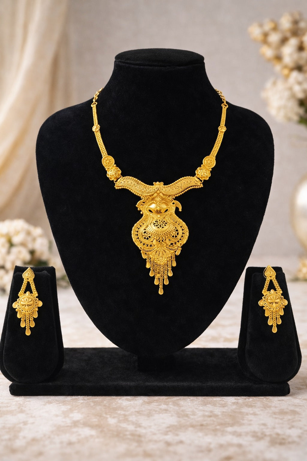 Royal Heritage Gold Pendant Necklace Set
