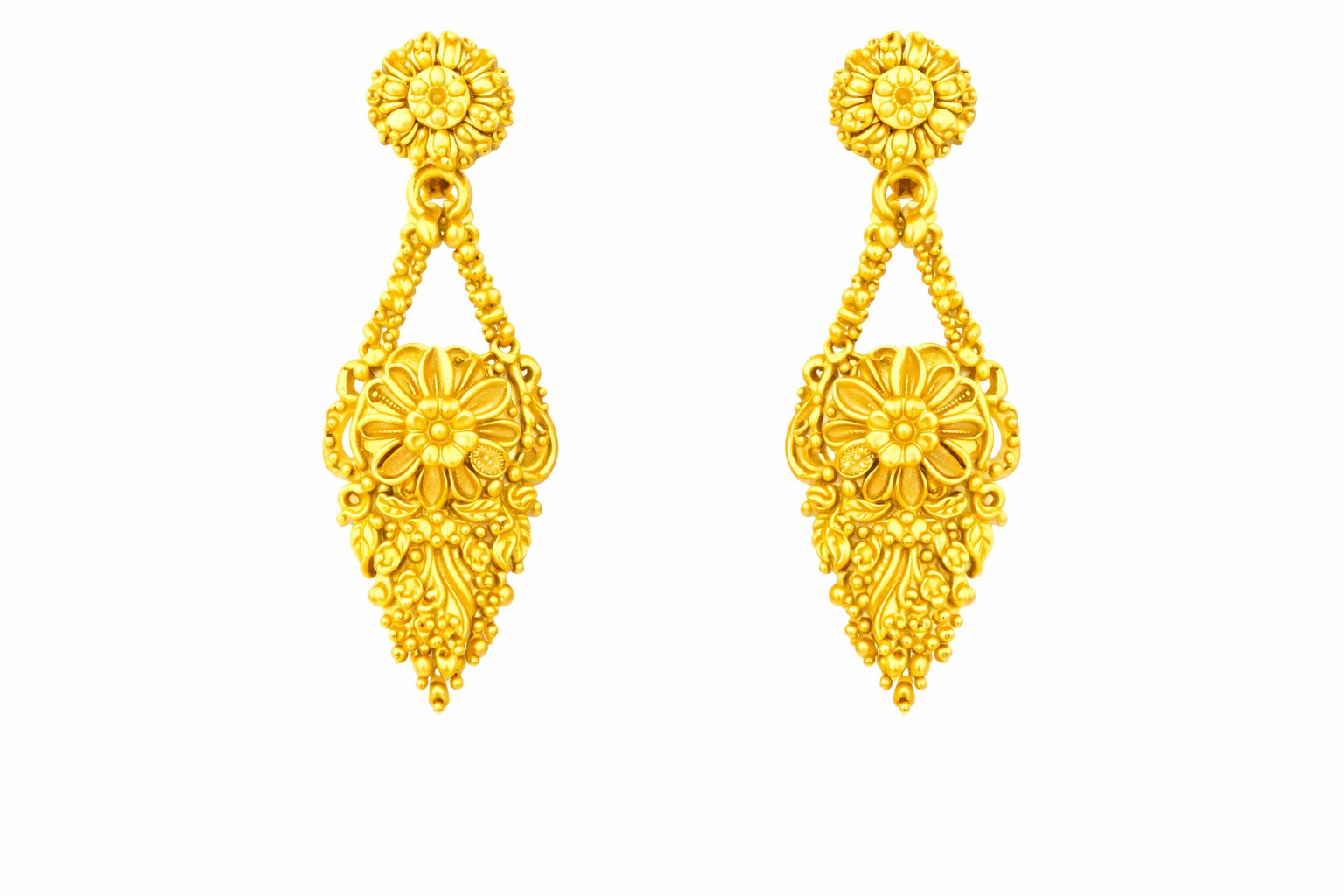 Royal Paisley Blossom Gold Necklace Set