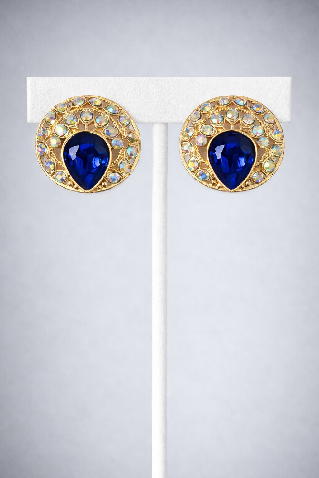 Royal Sapphire Aura Stud Earrings
