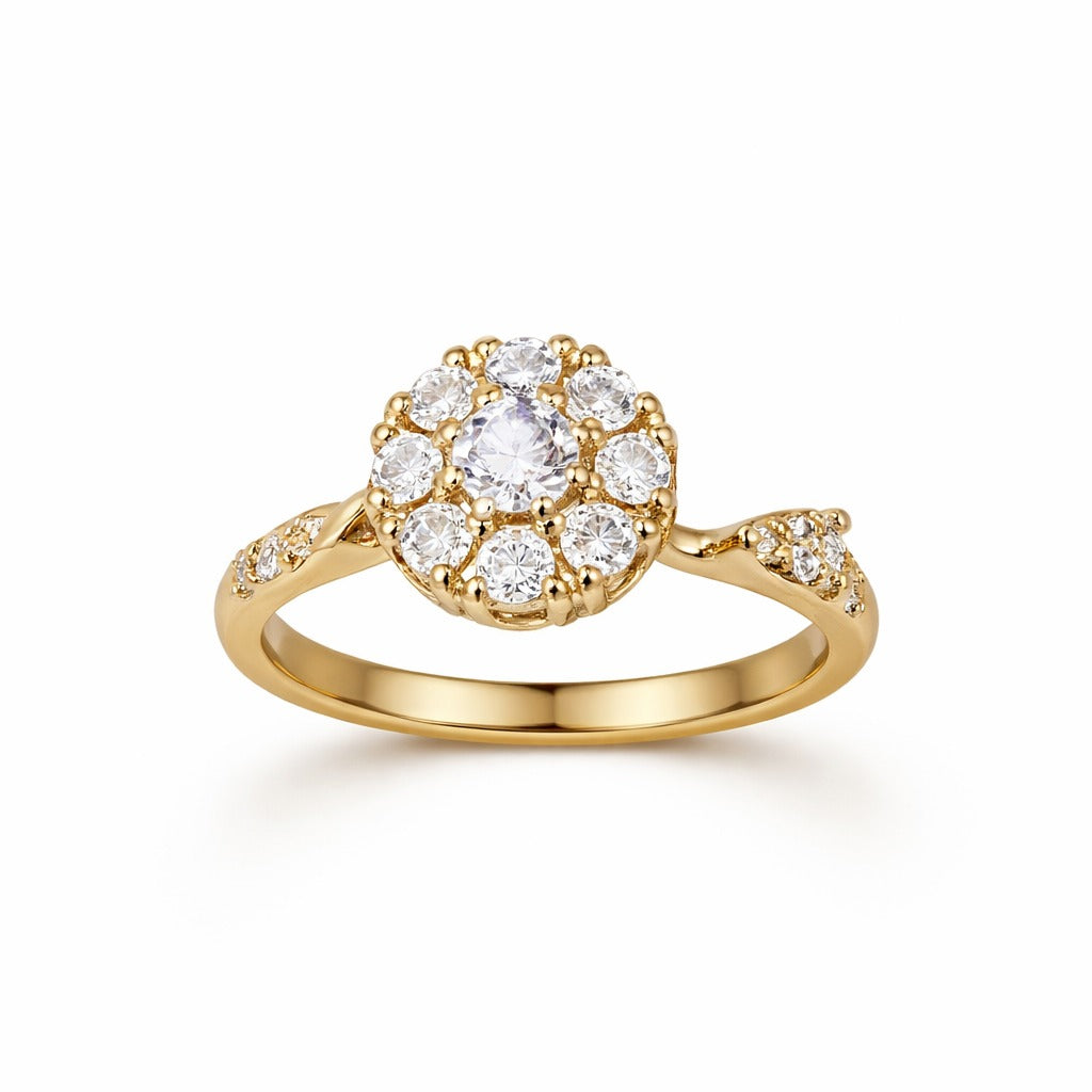 Crown Petal Diamond Ring