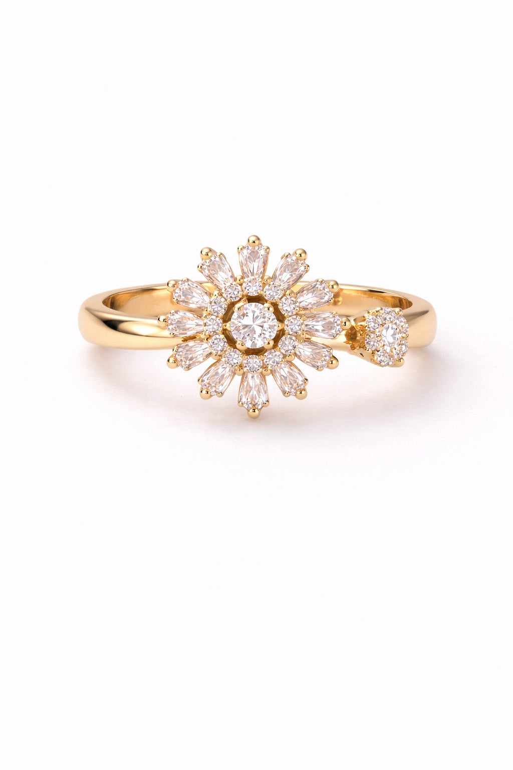 VASRD Stylish Flower Shape Crystal Ring