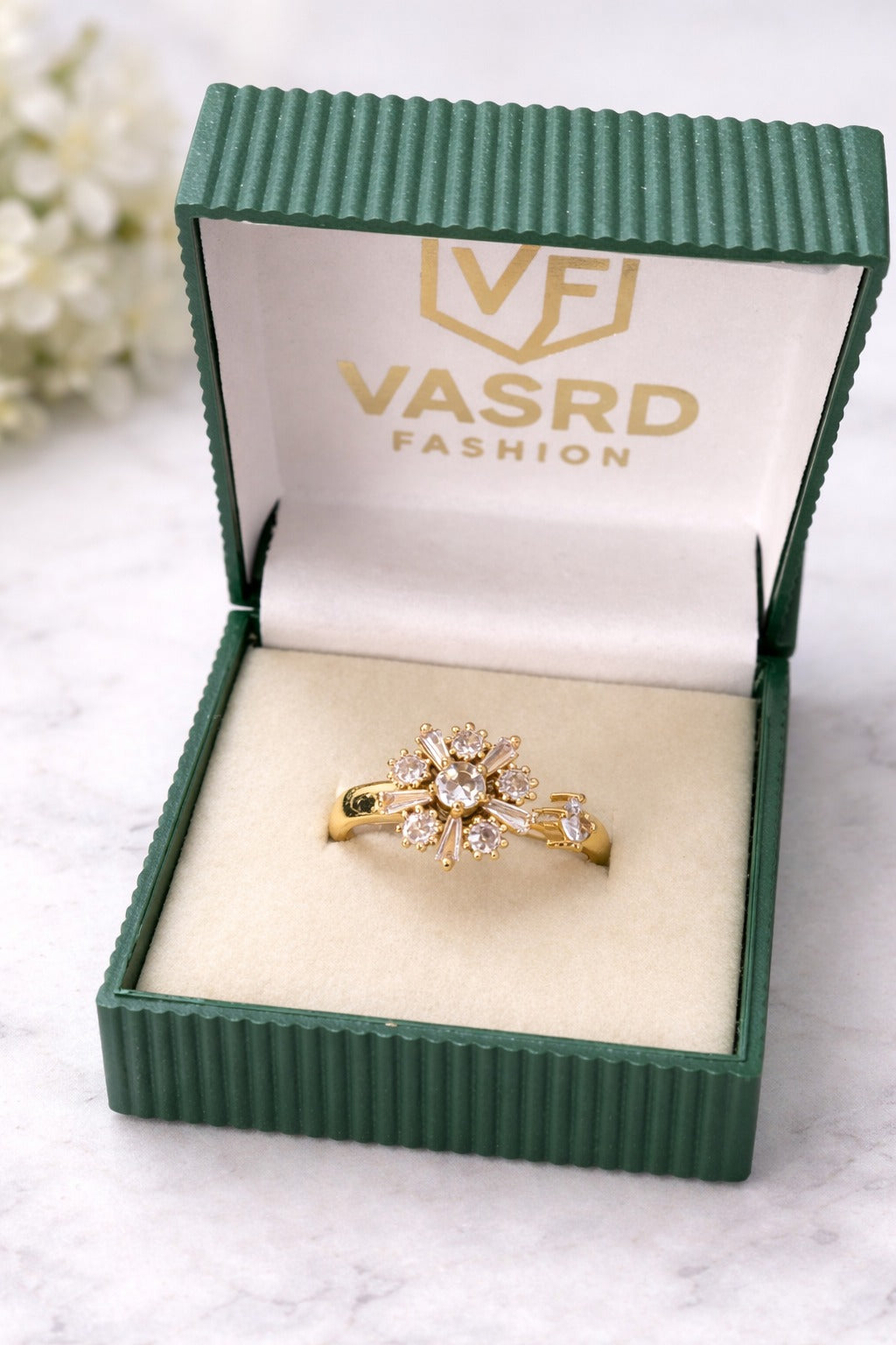 Heart Bloom Spark Ring